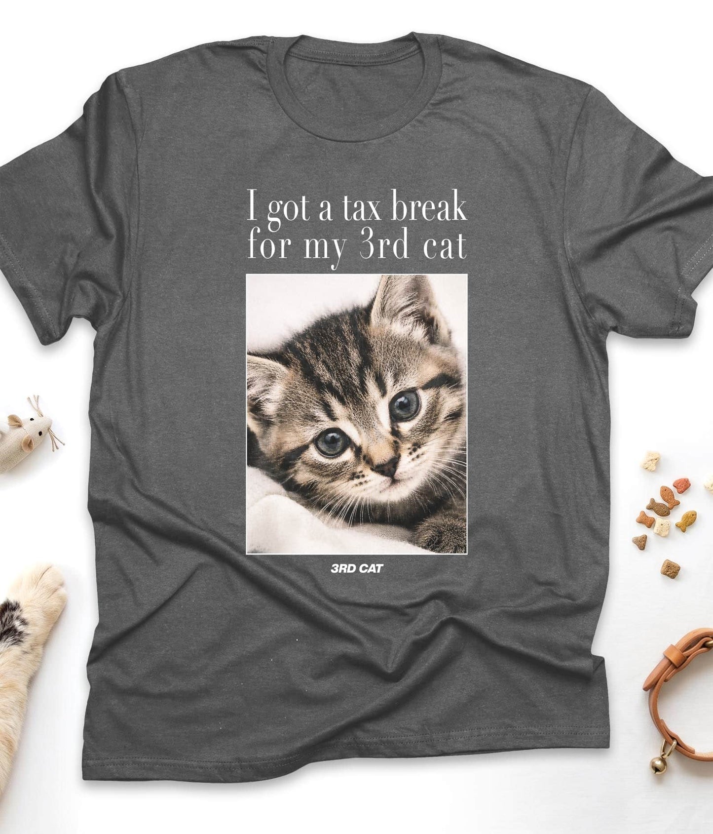 I Got a Tax Break for My Third Cat - Tabby Funny Cat T-Shirt